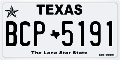 TX license plate BCP5191