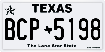 TX license plate BCP5198
