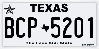 TX license plate BCP5201