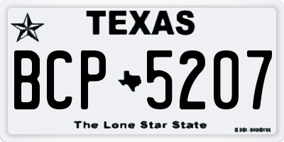 TX license plate BCP5207