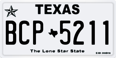 TX license plate BCP5211