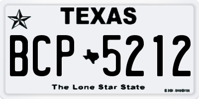 TX license plate BCP5212