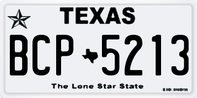 TX license plate BCP5213