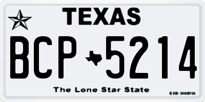 TX license plate BCP5214