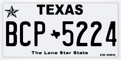 TX license plate BCP5224