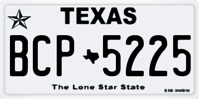 TX license plate BCP5225