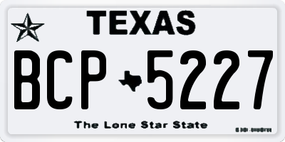 TX license plate BCP5227