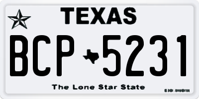 TX license plate BCP5231
