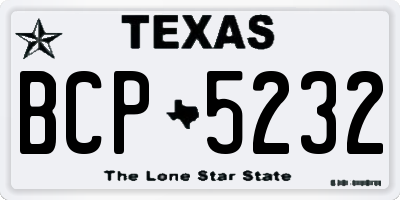 TX license plate BCP5232