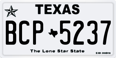 TX license plate BCP5237