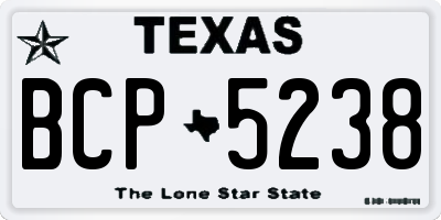 TX license plate BCP5238