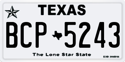 TX license plate BCP5243