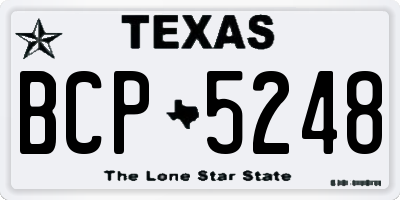 TX license plate BCP5248