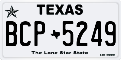TX license plate BCP5249