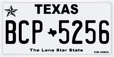 TX license plate BCP5256