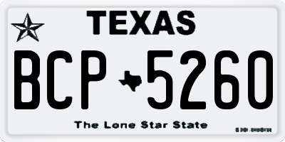 TX license plate BCP5260