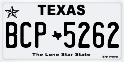 TX license plate BCP5262