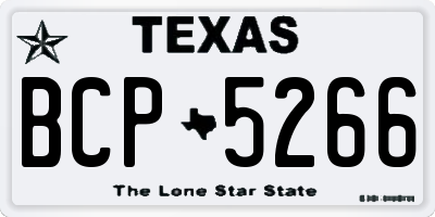 TX license plate BCP5266
