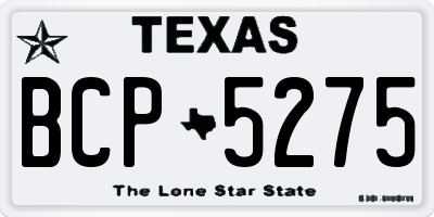 TX license plate BCP5275