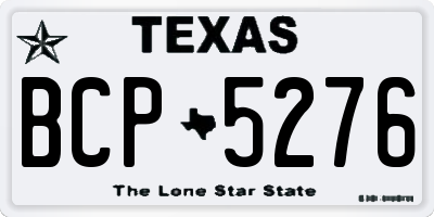 TX license plate BCP5276