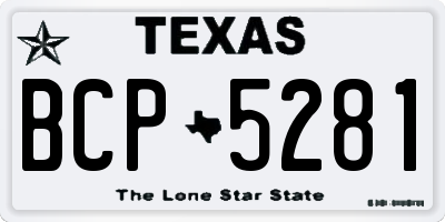 TX license plate BCP5281