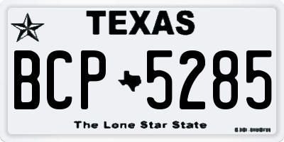 TX license plate BCP5285