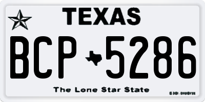 TX license plate BCP5286