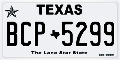 TX license plate BCP5299