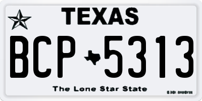 TX license plate BCP5313