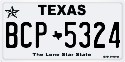 TX license plate BCP5324