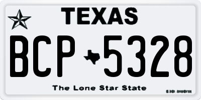 TX license plate BCP5328