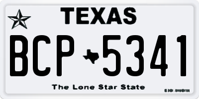 TX license plate BCP5341