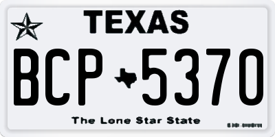 TX license plate BCP5370