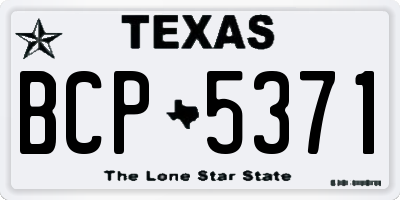 TX license plate BCP5371