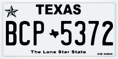 TX license plate BCP5372