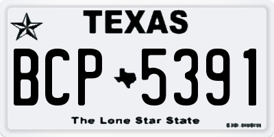 TX license plate BCP5391