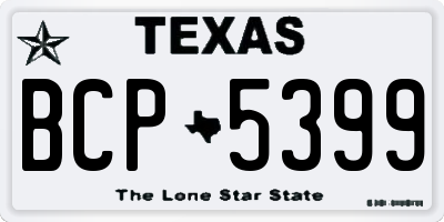 TX license plate BCP5399