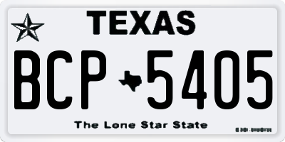 TX license plate BCP5405