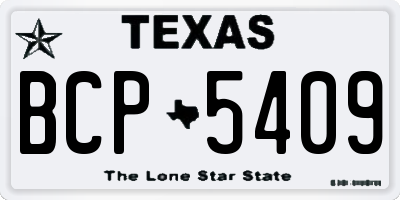 TX license plate BCP5409