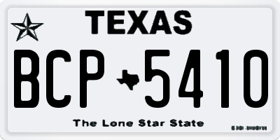 TX license plate BCP5410