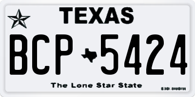 TX license plate BCP5424