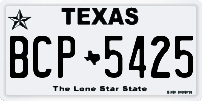 TX license plate BCP5425