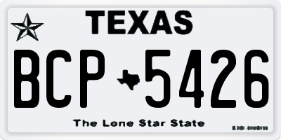 TX license plate BCP5426