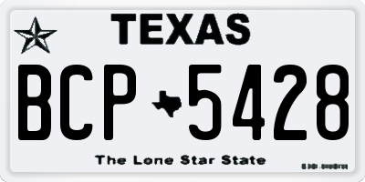 TX license plate BCP5428