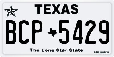 TX license plate BCP5429