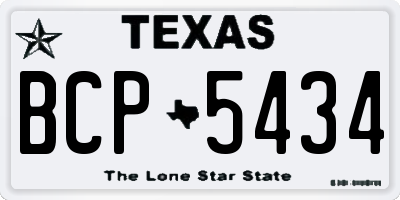 TX license plate BCP5434