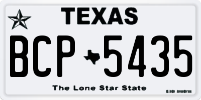 TX license plate BCP5435