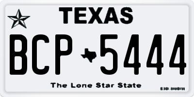 TX license plate BCP5444