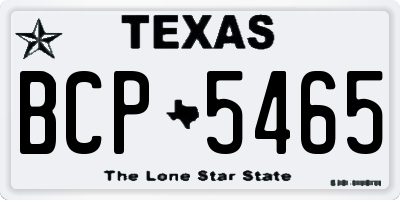 TX license plate BCP5465