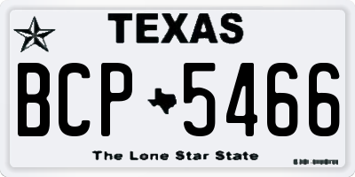 TX license plate BCP5466